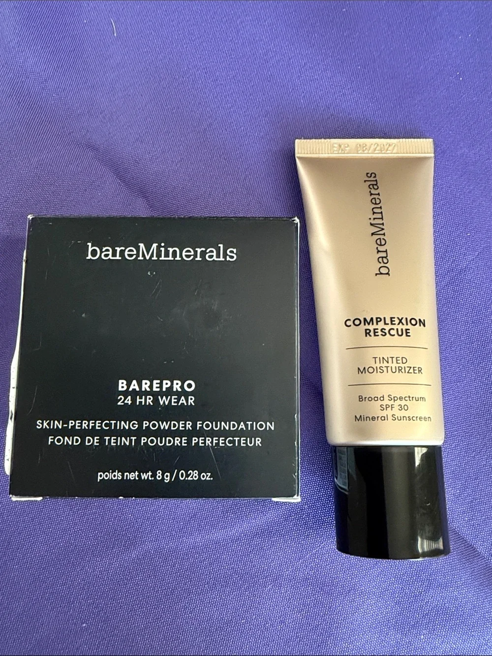 Bare Minerals Barepro 24 Hr Powder Foundation & Complexion Rescue Moisturizer